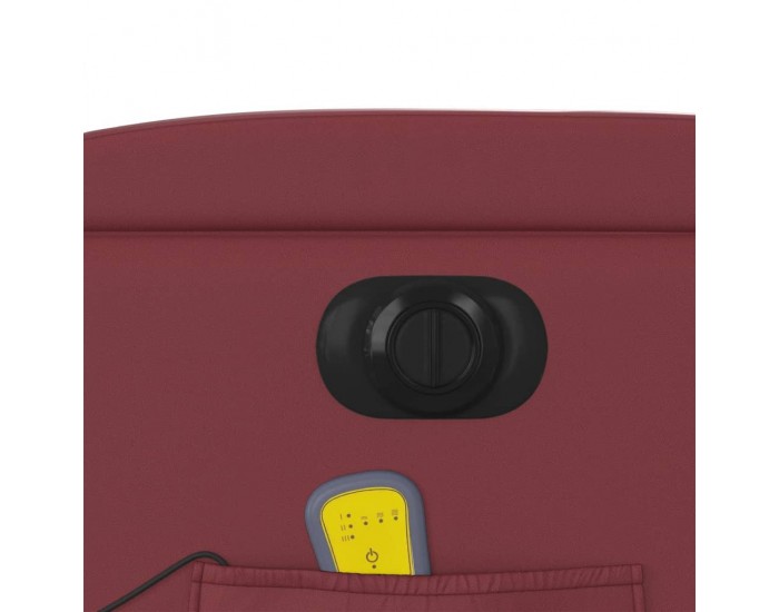 Sonata H Електрически изправящ масажен реклайнер, виненочервен, еко кожа