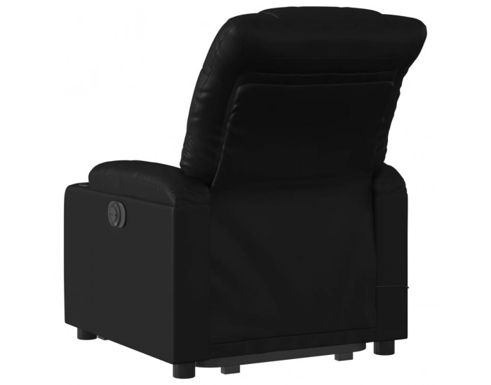 Sonata H Електрически изправящ масажен реклайнер стол, черен, еко кожа