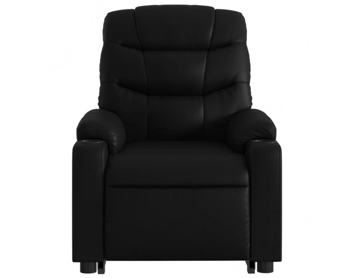 Sonata H Електрически изправящ масажен реклайнер стол, черен, еко кожа