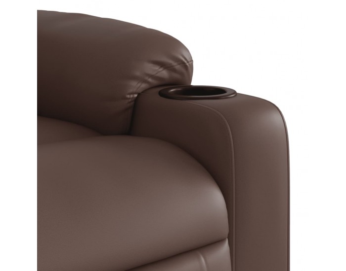 Sonata H Електрически изправящ масажен реклайнер стол, кафяв, еко кожа