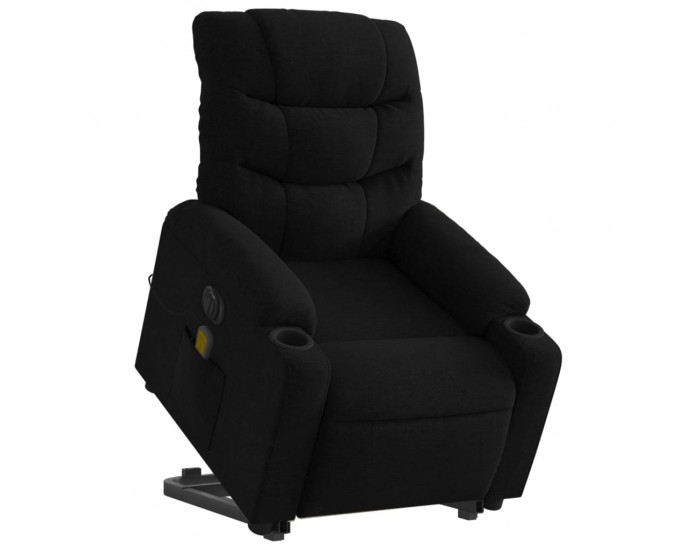 Sonata H Електрически изправящ масажен реклайнер стол черен текстил