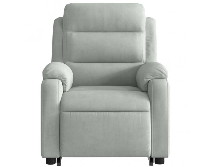 Sonata H Електрически изправящ масажен реклайнер стол, светлосив, кадифе