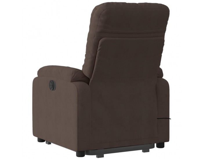 Sonata H Електрически изправящ масажен реклайнер, кафяв, микрофибър