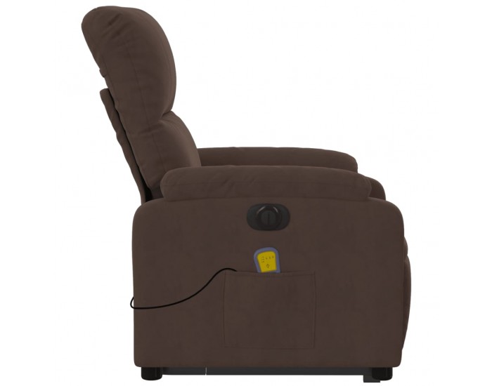 Sonata H Електрически изправящ масажен реклайнер, кафяв, микрофибър