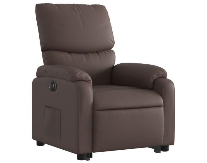 Sonata H Електрически изправящ реклайнер стол, кафяв, изкуствена кожа