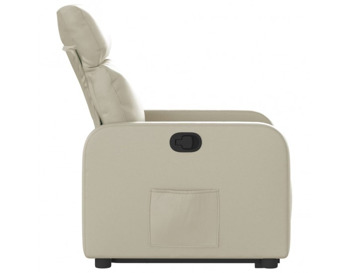 Sonata H Изправящ реклайнер стол, кремав, изкуствена кожа