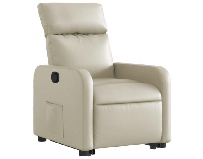 Sonata H Изправящ реклайнер стол, кремав, изкуствена кожа