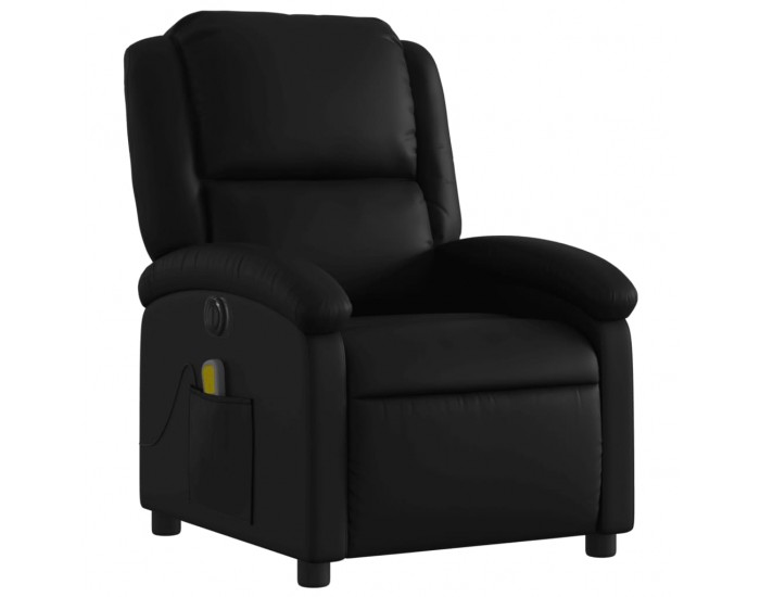 Sonata H Електрически масажен реклайнер стол, черен, изкуствена кожа