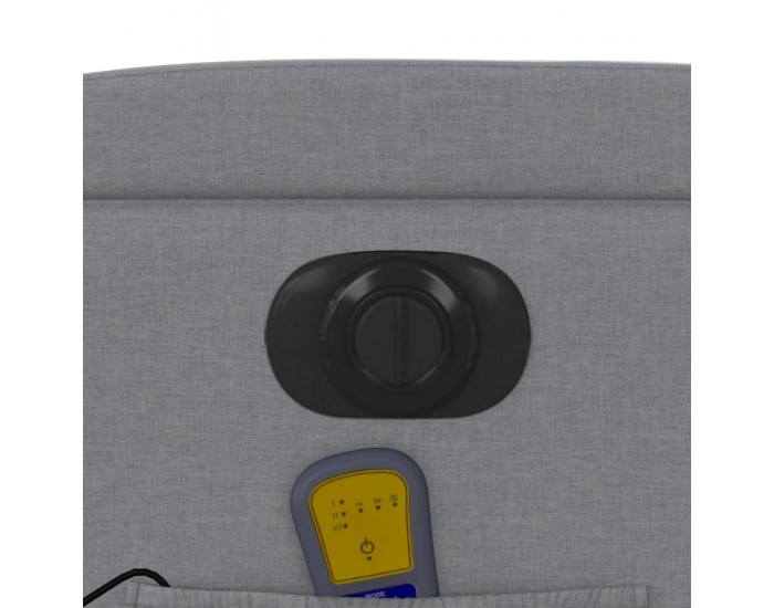 Sonata H Електрически масажен реклайнер стол, светлосив, текстил