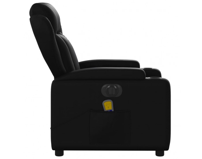 Sonata H Електрически масажен реклайнер стол, черен, изкуствена кожа