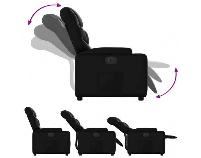 Sonata H Електрически наклоняем стол, черен, изкуствена кожа