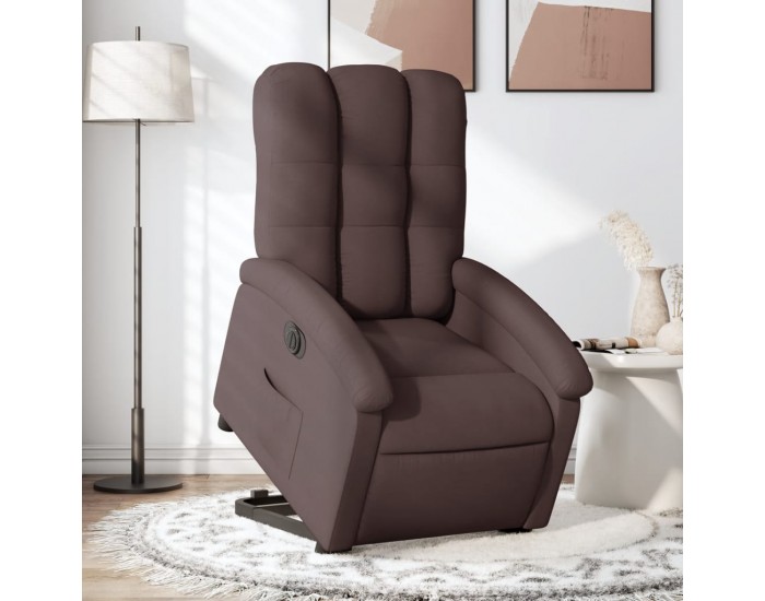 Sonata H Електрически изправящ реклайнер стол, тъмнокафяв, текстил