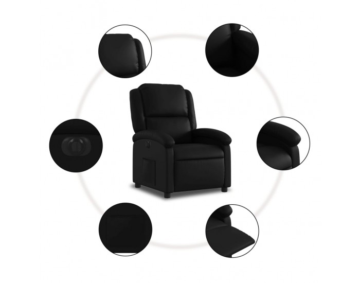 Sonata H Електрически наклоняем стол, черен, изкуствена кожа