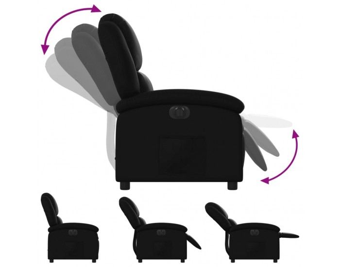 Sonata H Електрически наклоняем стол, черен, изкуствена кожа