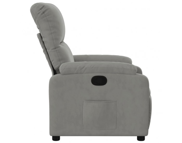 Sonata H Реклайнер стол, светлосив, микрофибърен текстил