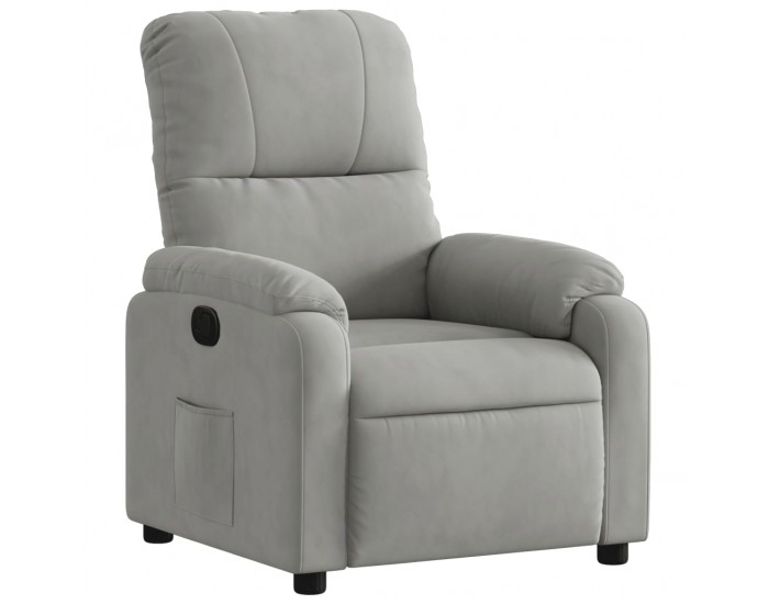 Sonata H Реклайнер стол, светлосив, микрофибърен текстил