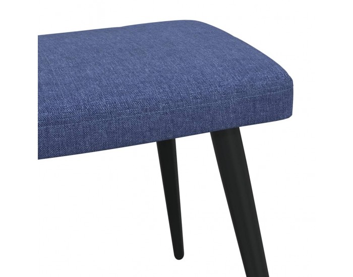 Sonata H Релаксиращ стол с табуретка, син, плат