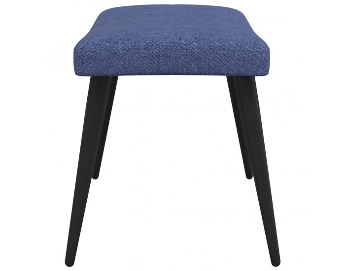 Sonata H Релаксиращ стол с табуретка, син, плат