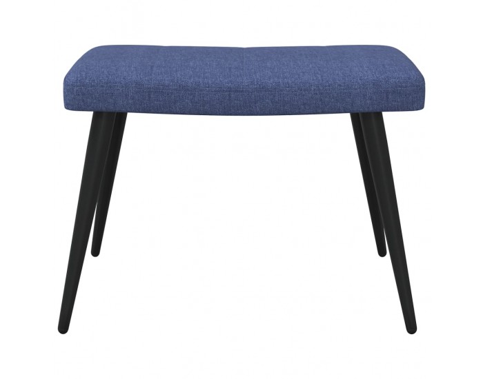 Sonata H Релаксиращ стол с табуретка, син, плат