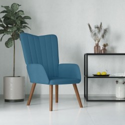 Sonata H Релаксиращ стол, син, кадифе - Фотьойли