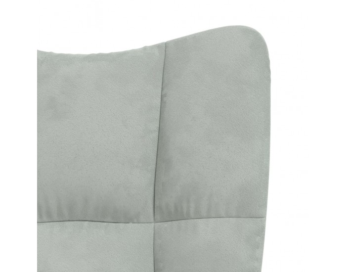 Sonata H Релаксиращ стол, светлосив, кадифе