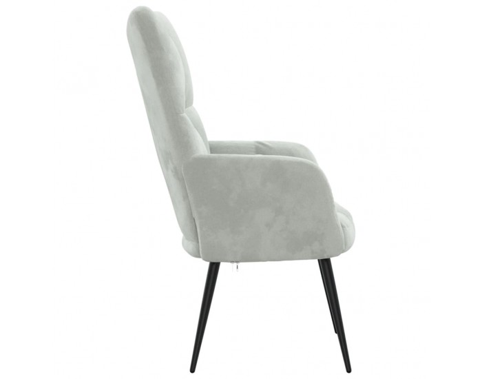 Sonata H Релаксиращ стол, светлосив, кадифе