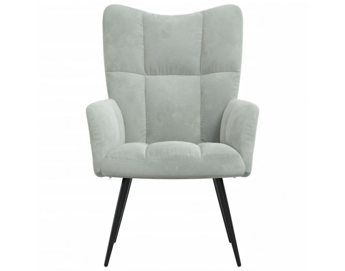 Sonata H Релаксиращ стол, светлосив, кадифе