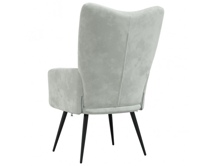 Sonata H Релаксиращ стол, светлосив, кадифе