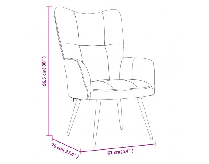 Sonata H Релаксиращ стол, светлосив, кадифе