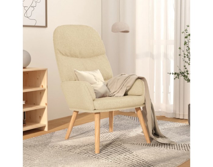 Sonata H Стол за релакс, кремав, текстил