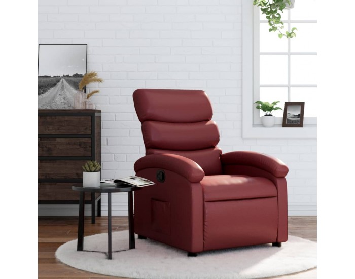 Sonata H Реклайнер стол, виненочервен, изкуствена кожа