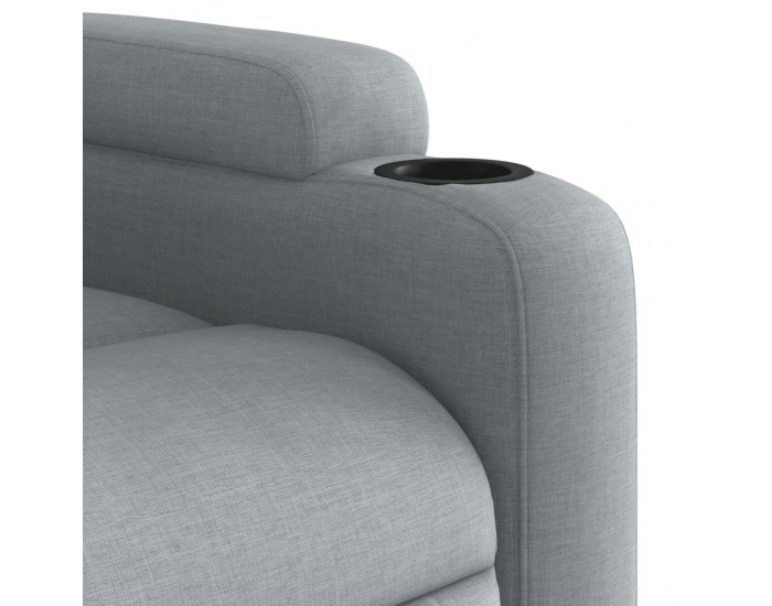 Sonata H Масажен реклайнер стол, светлосив, текстил