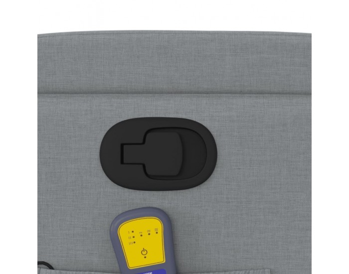 Sonata H Масажен реклайнер стол, светлосив, текстил