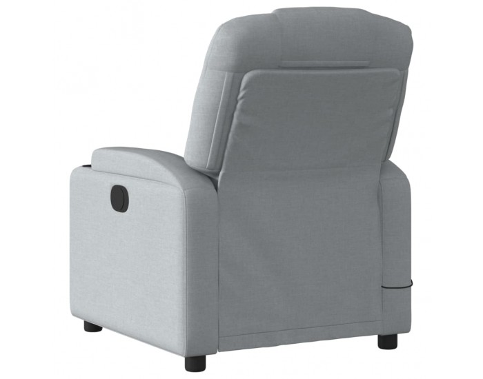 Sonata H Масажен реклайнер стол, светлосив, текстил