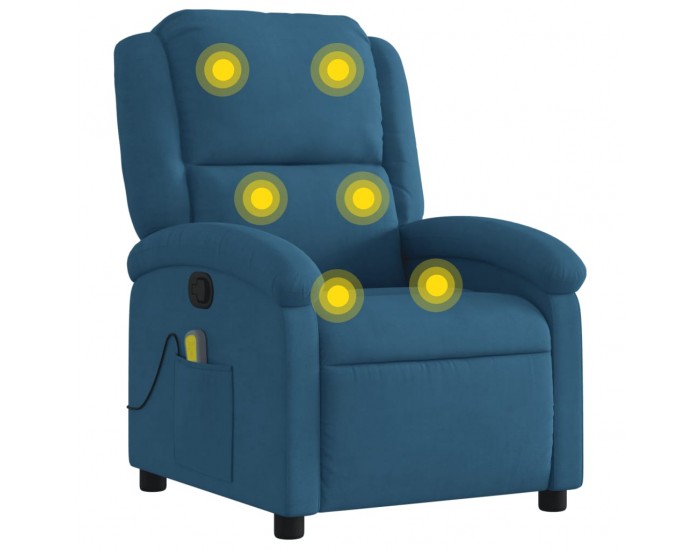 Sonata H Масажен наклоняем стол, син, кадифе