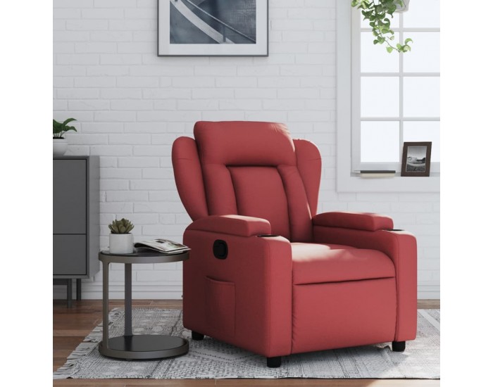 Sonata H Реклайнер стол, виненочервен, изкуствена кожа