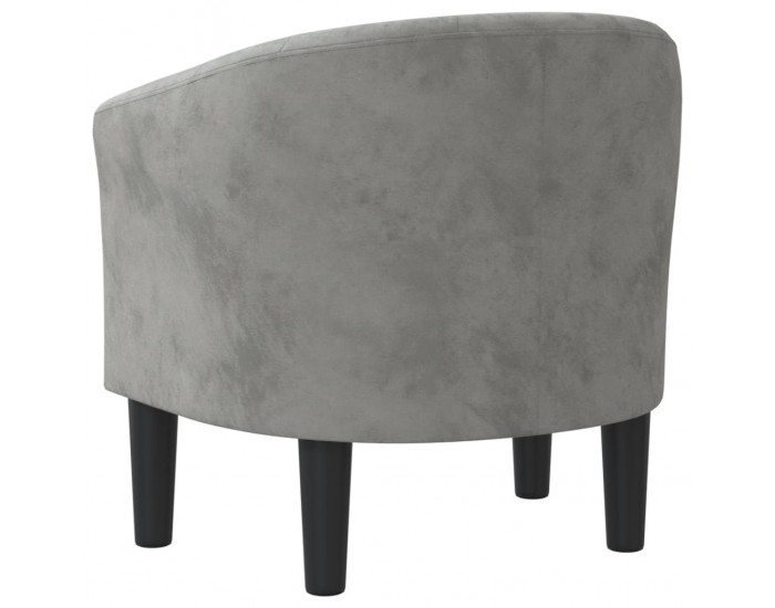 Sonata H Объл фотьойл, светлосив, кадифе