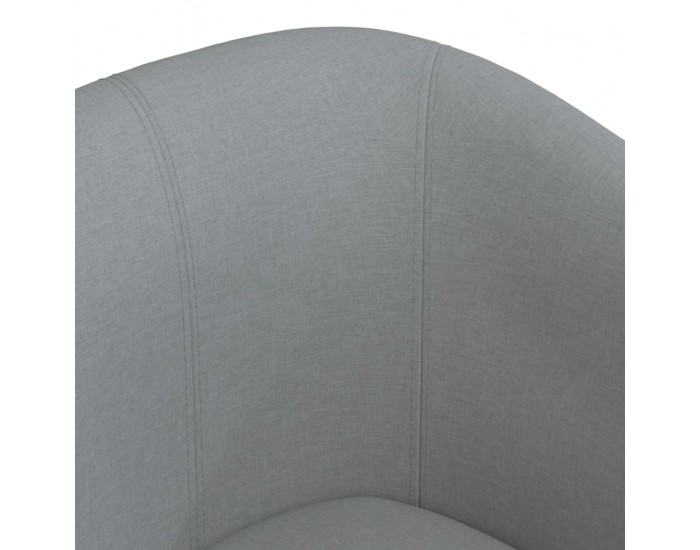 Sonata H Объл фотьойл с опора за крака, светлосив, плат