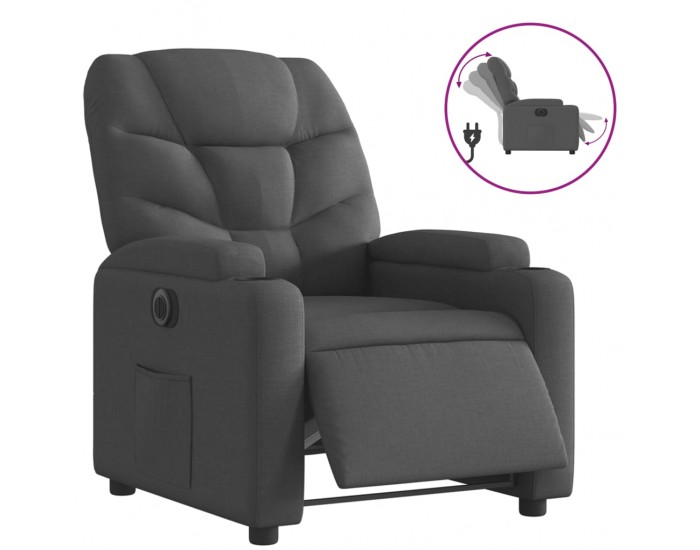 Sonata H Електрически наклоняем стол, тъмносив, текстил