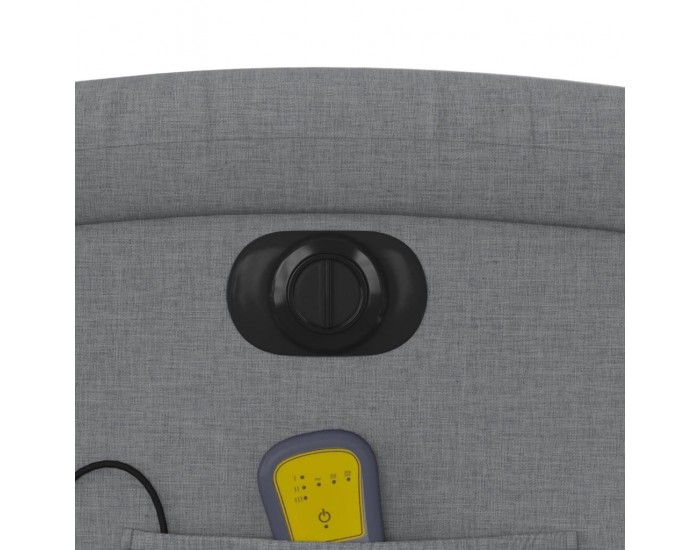 Sonata H Електрически масажен реклайнер стол, светлосив, текстил