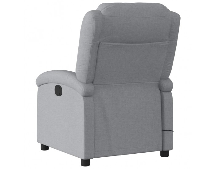 Sonata H Електрически масажен реклайнер стол, светлосив, текстил