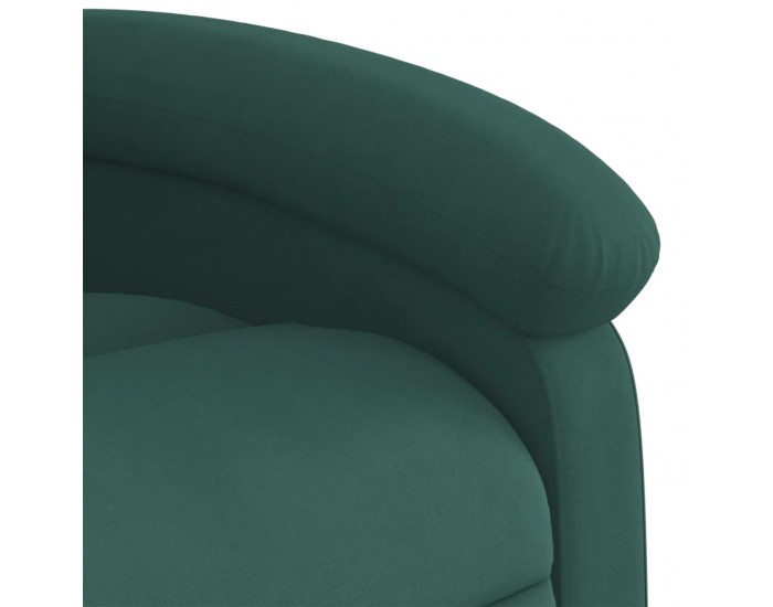 Sonata H Електрически реклайнер стол, тъмнозелен, кадифе