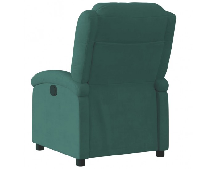 Sonata H Електрически реклайнер стол, тъмнозелен, кадифе