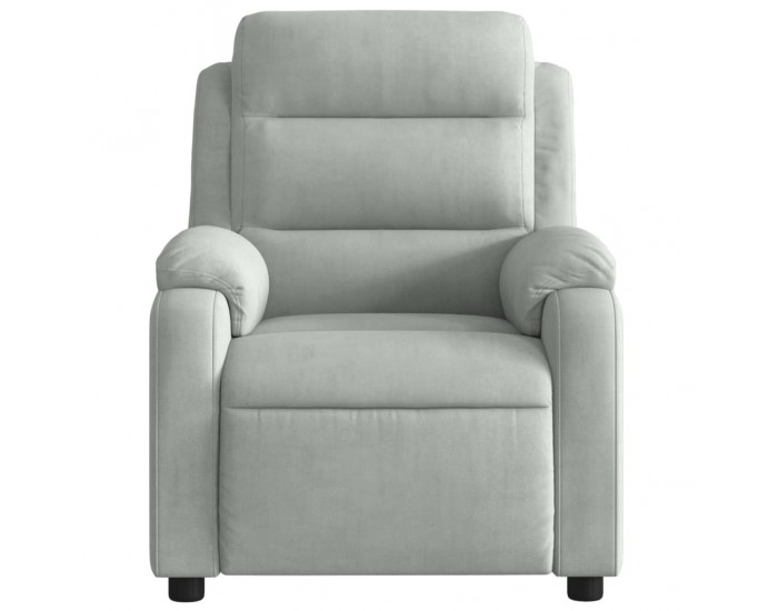 Sonata H Електрически реклайнер стол, светлосив, кадифе