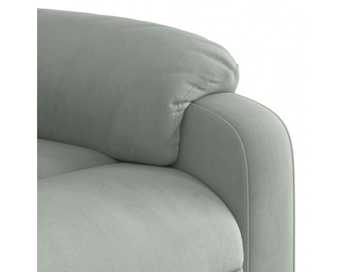 Sonata H Електрически реклайнер стол, светлосив, кадифе