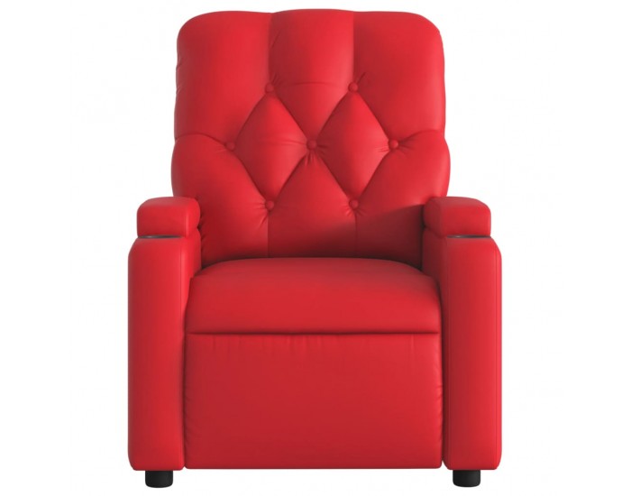 Sonata H Електрически масажен реклайнер стол, червен, изкуствена кожа