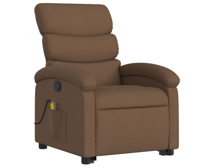 Sonata H Изправящ масажен реклайнер стол, кафяв, текстил