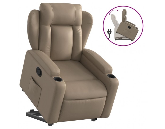 Sonata H Изправящ реклайнер стол, капучино, изкуствена кожа