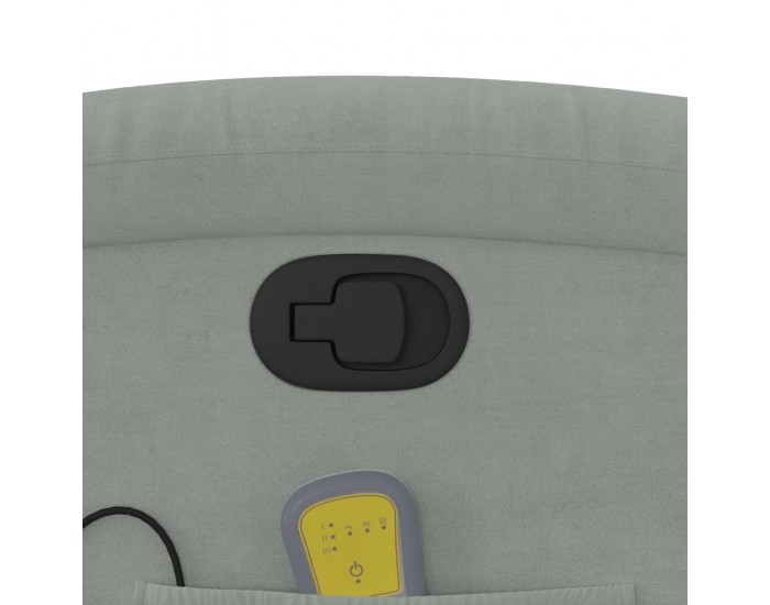 Sonata H Изправящ масажен реклайнер стол, светлосива, кадифе