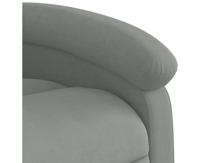 Sonata H Изправящ масажен реклайнер стол, светлосива, кадифе